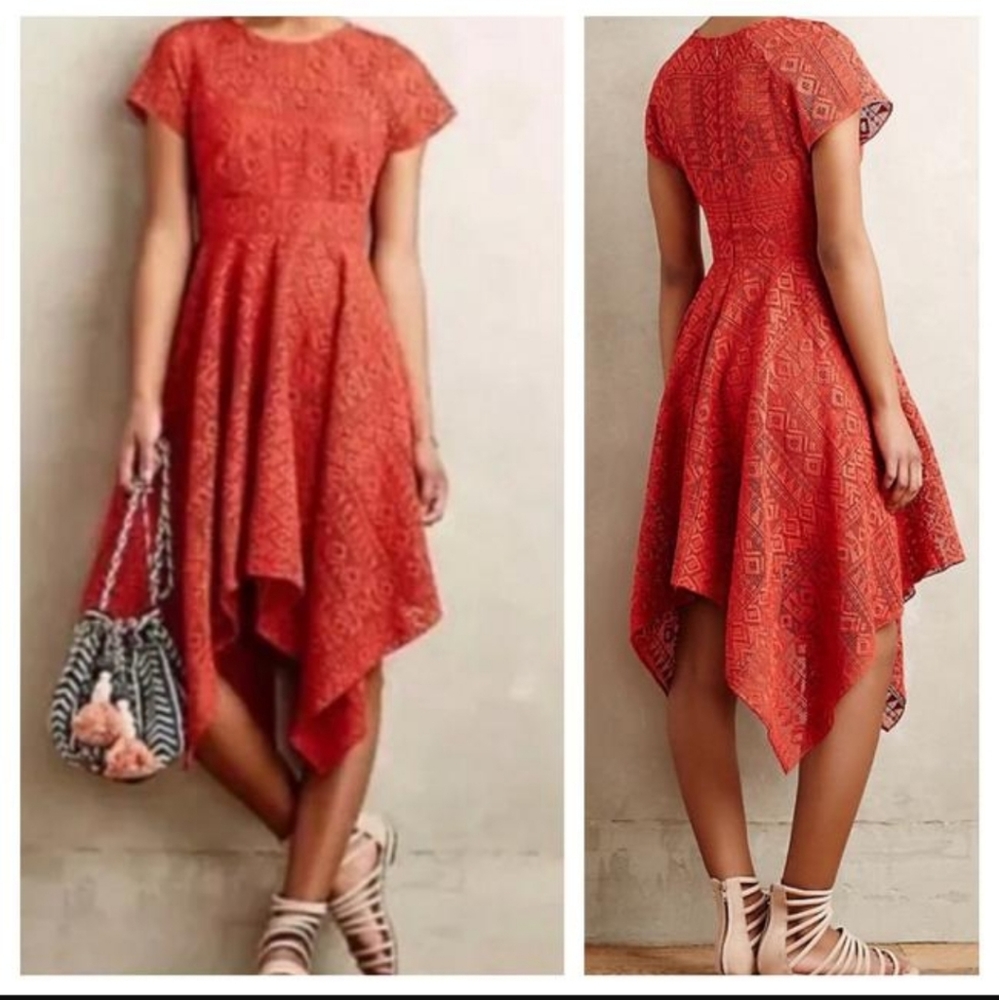ANTHROPOLOGIE MAEVE PRIMA LACE DRESS Size 8